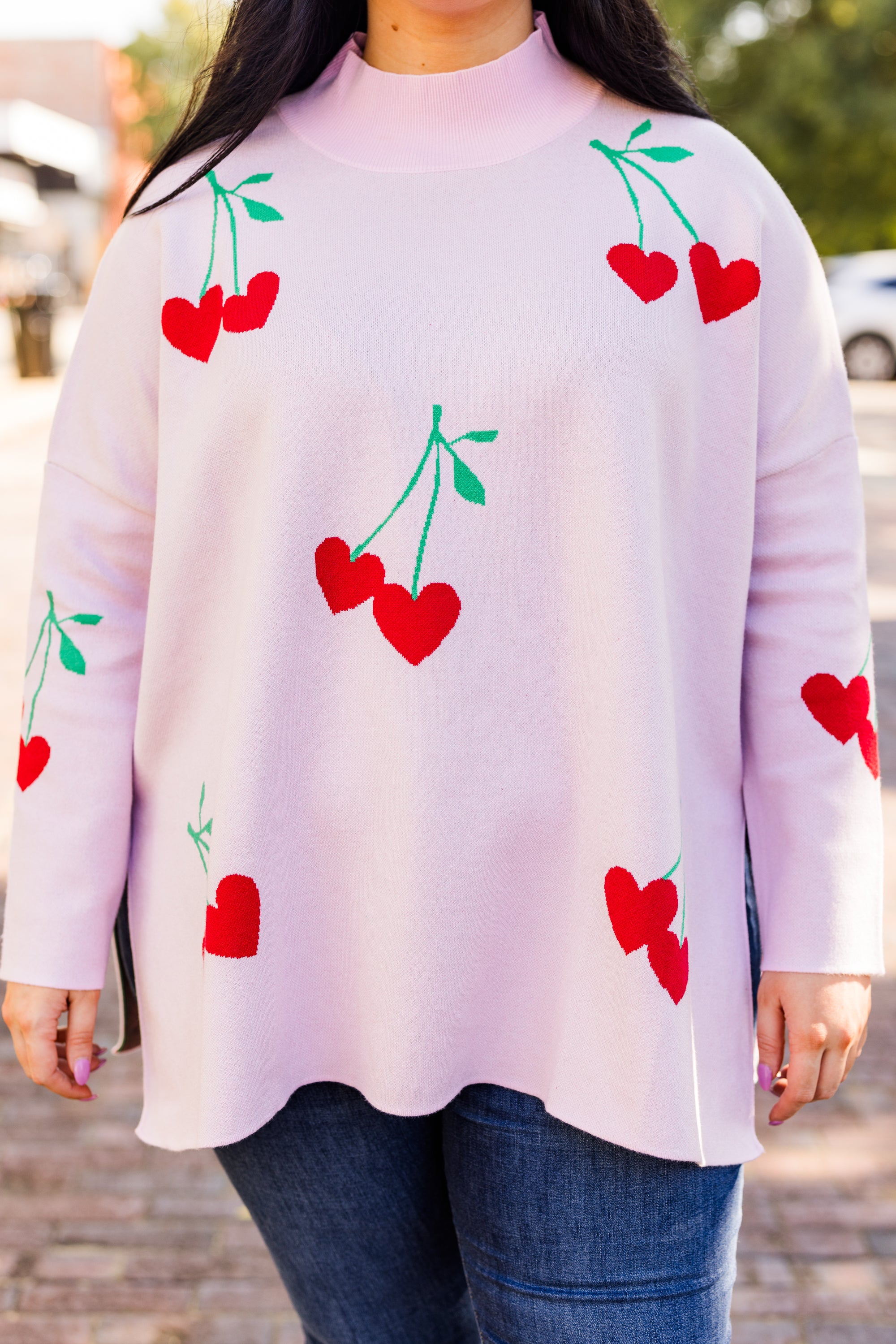 Cherry Sweet Sweater. Pink