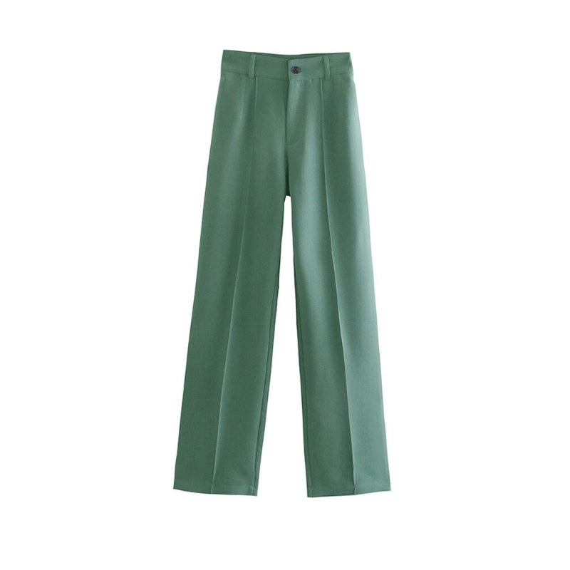 Office Wear High Waist Straight Pants For Women