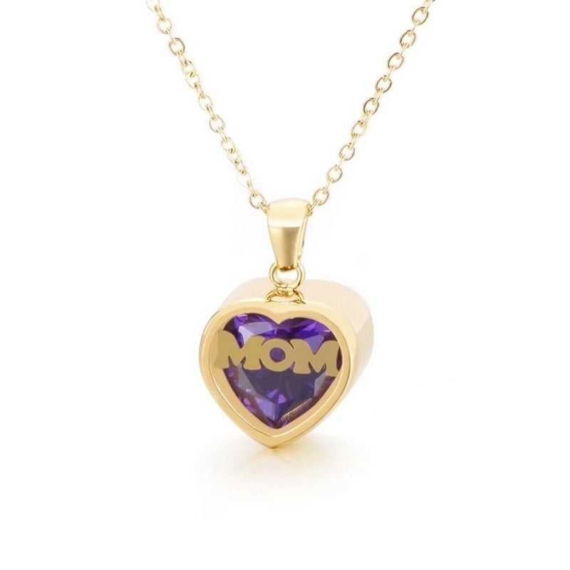 Stainless Steel Titanium Steel 18K Gold Plated Fashion Plating Heart Necklace