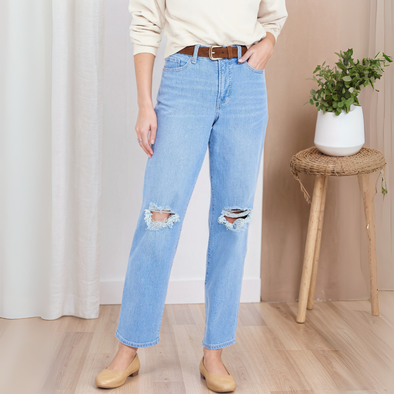 High-Waisted Loose Jeans For Women