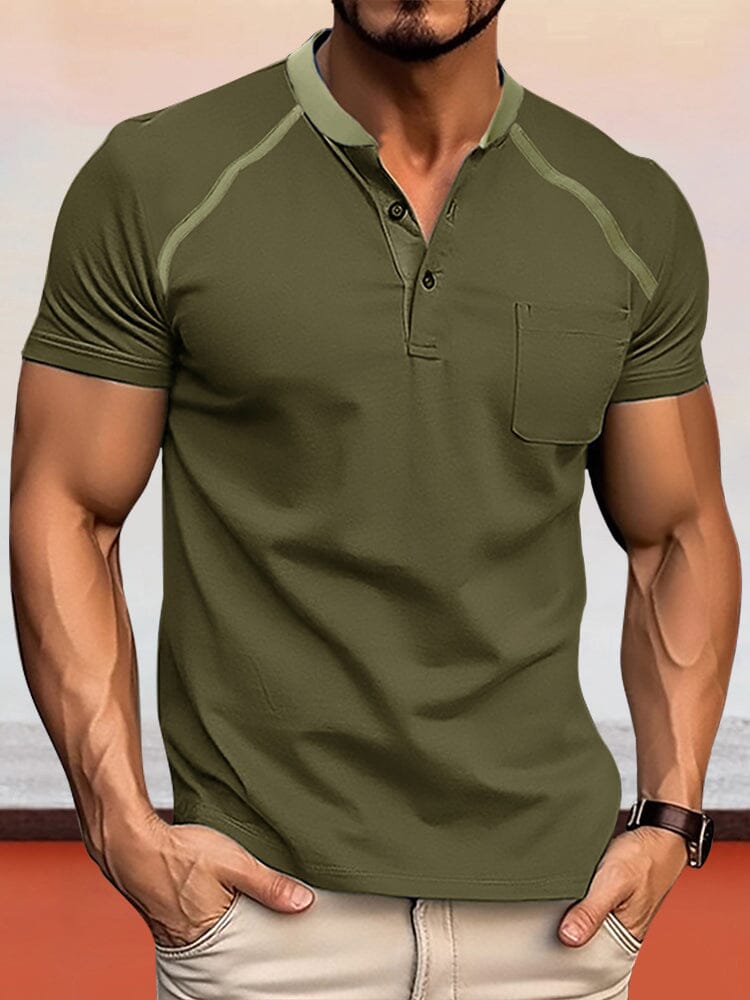 Casual Soft Henley Shirt