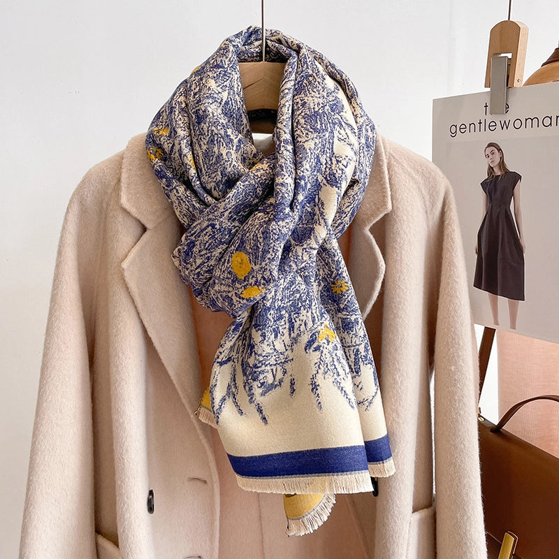 Women's Retro Sweet Color Block Rayon Scarf