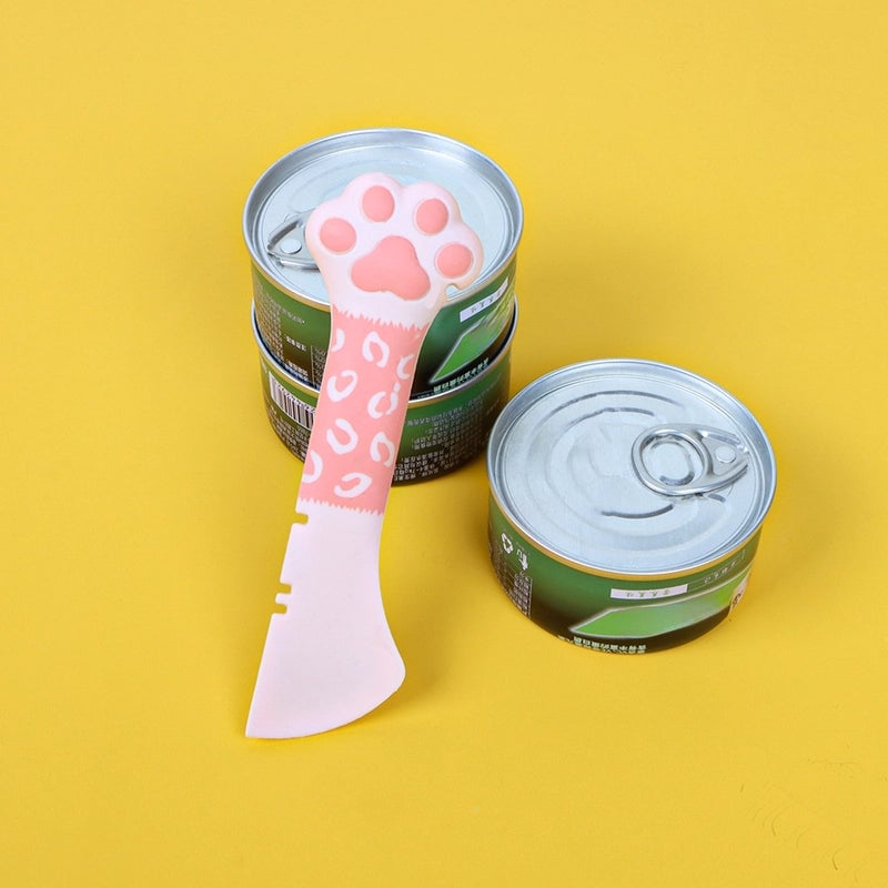 New Pet Can Spoon Multifunctional Cat Claw Feeding Shovel Mixing Spoon Can Lid Cat Can Opener In Stock