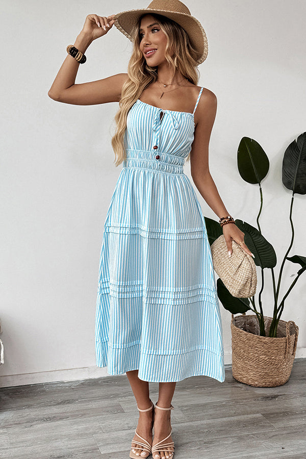 Stripe Print Cute Casual Dress