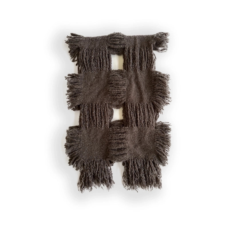 Women's Elegant Minimalist Solid Color Polyester Wol Tassel Scarf