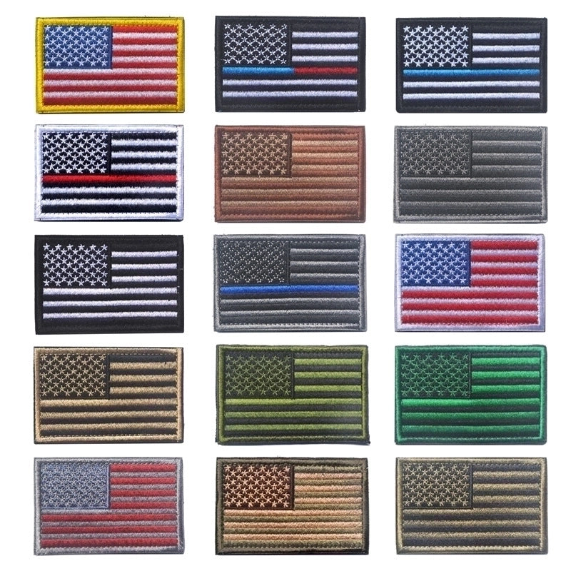 All Seasons Diagonal Cloth Woven Flag Bag Charms