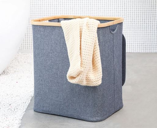 Bamboo Laundry Hamper Basket with Lid and Handle