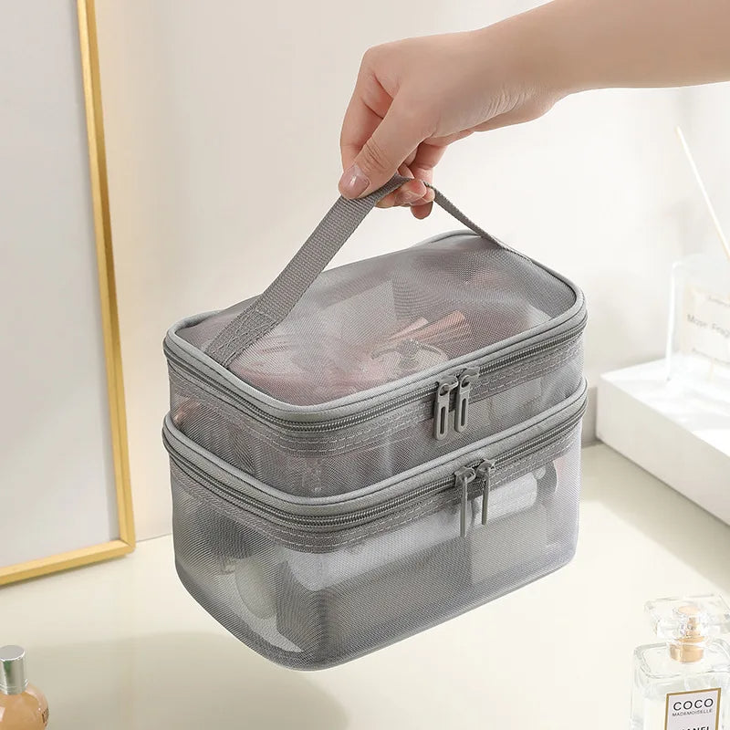 Portable Makeup Case for Women. Large-Capacity Travel.