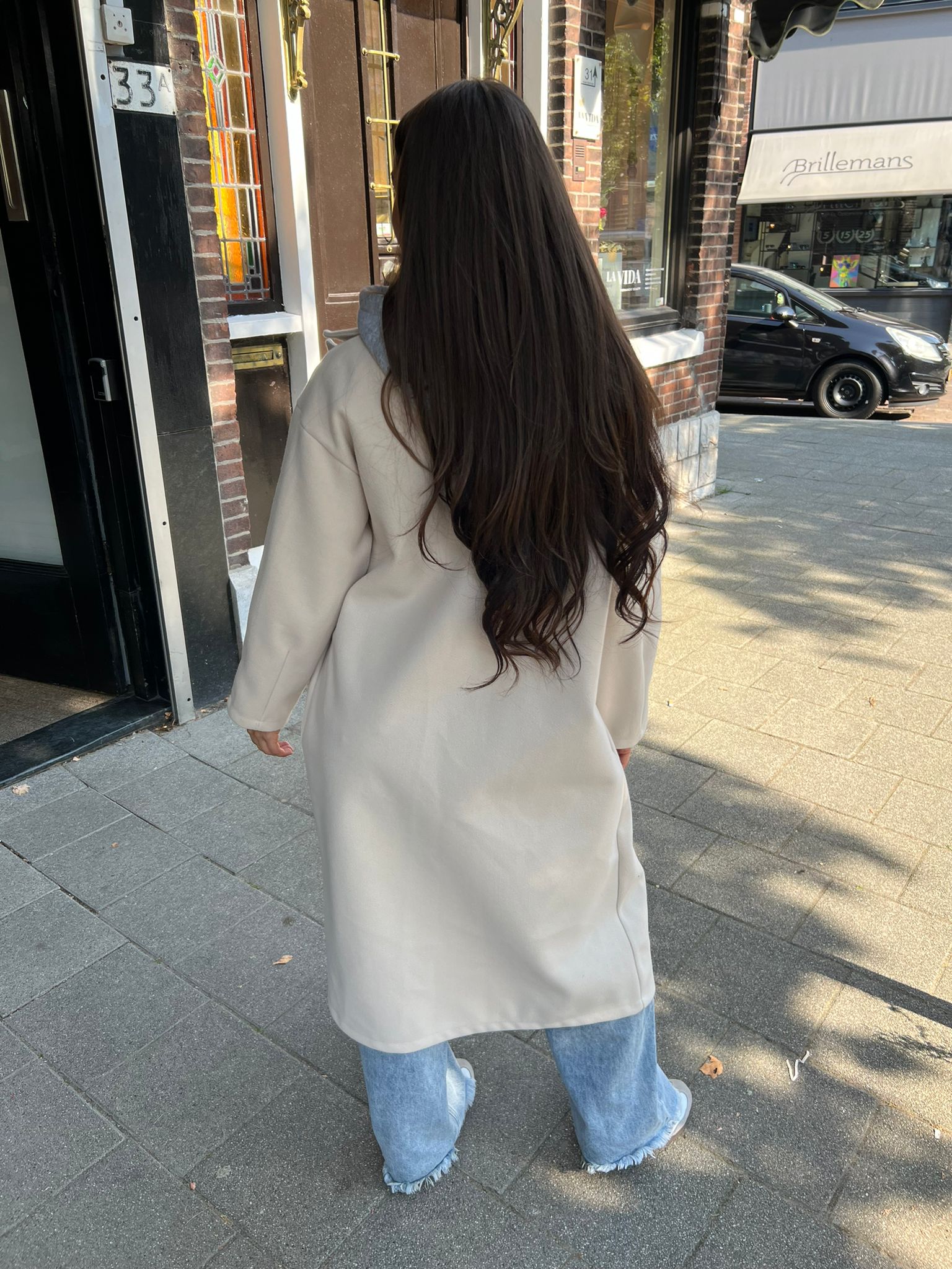 Trenchcoat Hoodie Ecru