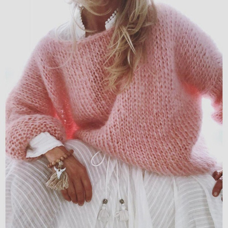 Casual Mohair Warm Knitted Sweater