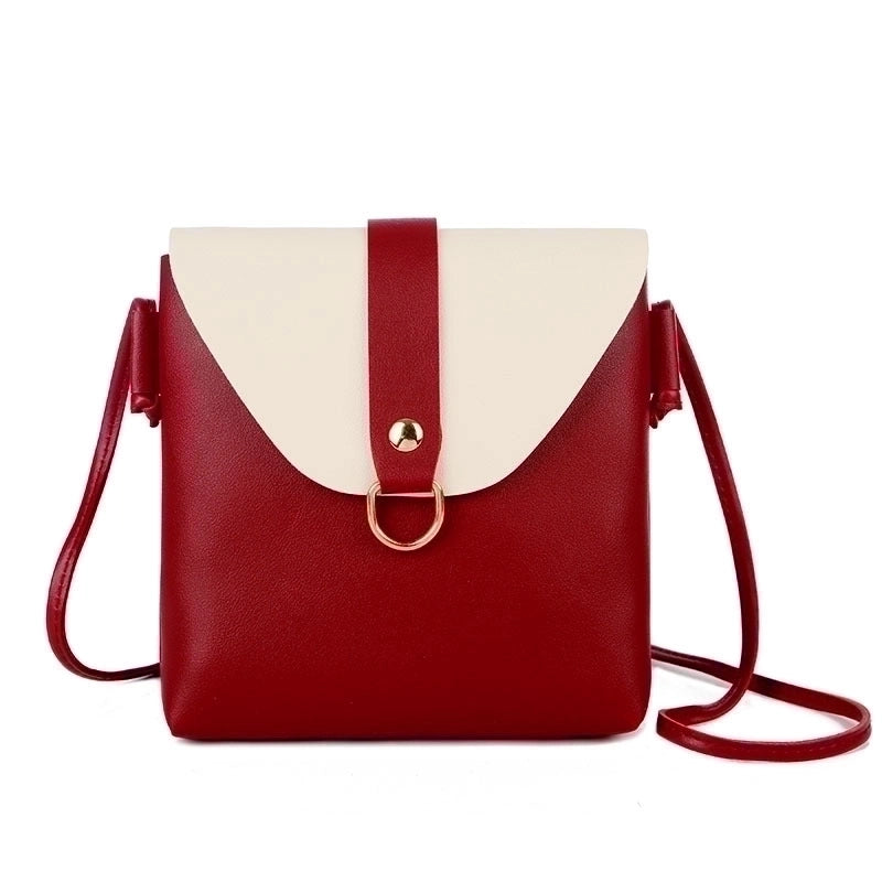 3 Pieces Women's Medium Pu Leather Solid Color Basic Square Flip Cover Crossbody Bag