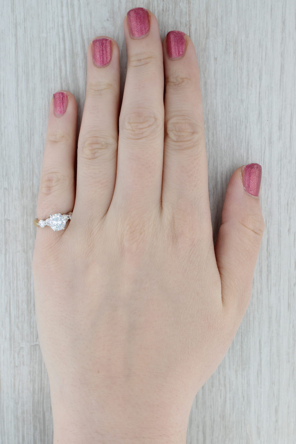 2.15ctw Round Diamond Engagement Ring 18k Gold Size 6.5 Hearts on Fire GIA