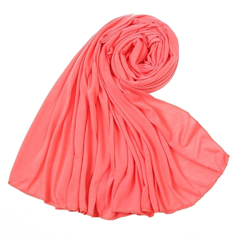 Women's Minimalist Solid Color Mercerized Cotton Winter Scarves