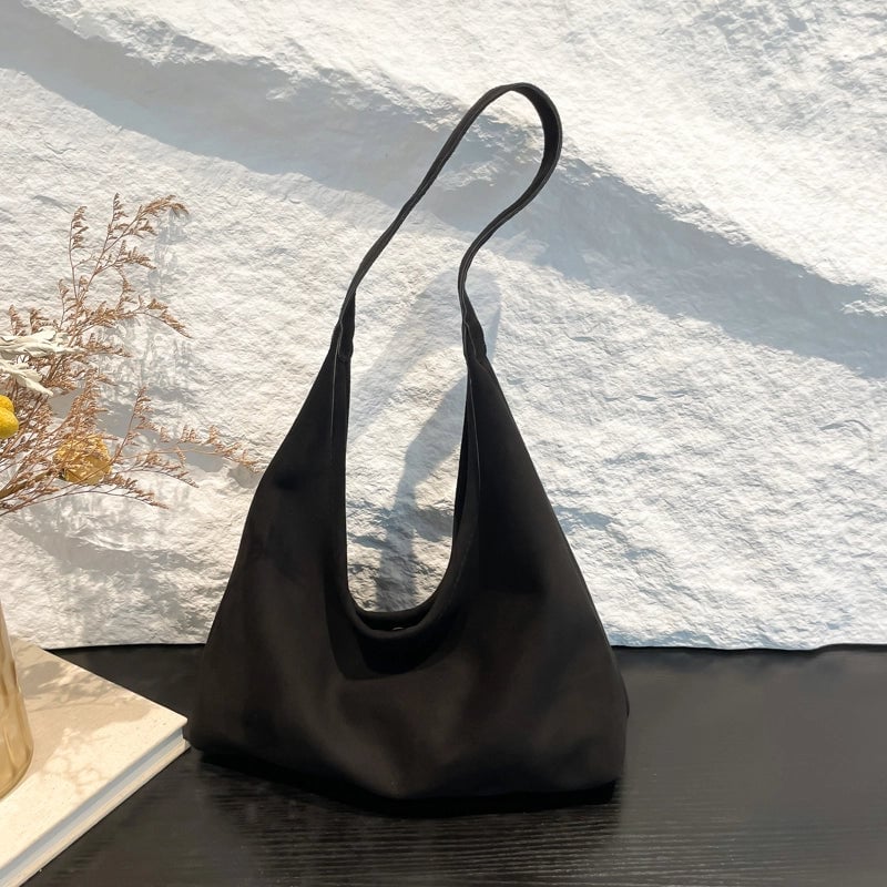 Retro Maillard Style Commuter Large Capacity Lazy Wind Loose Feeling Shoulder Bag Tote Bag