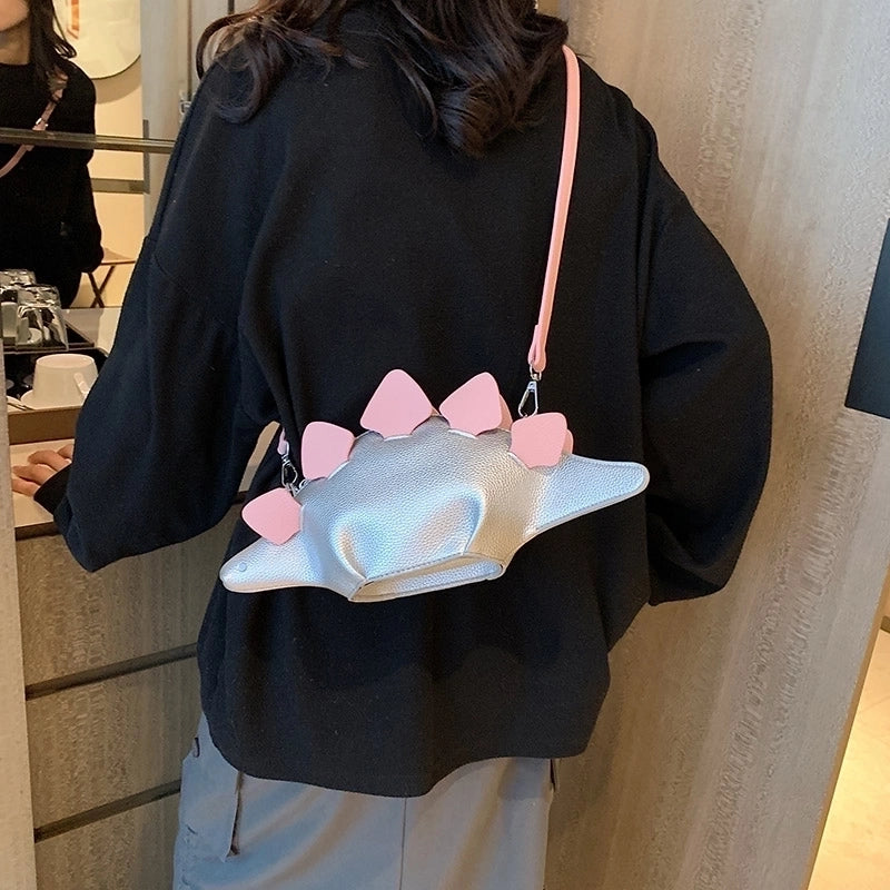 Women's Pu Leather Cartoon Streetwear Sewing Thread Zipper Shoulder Bag Crossbody Bag