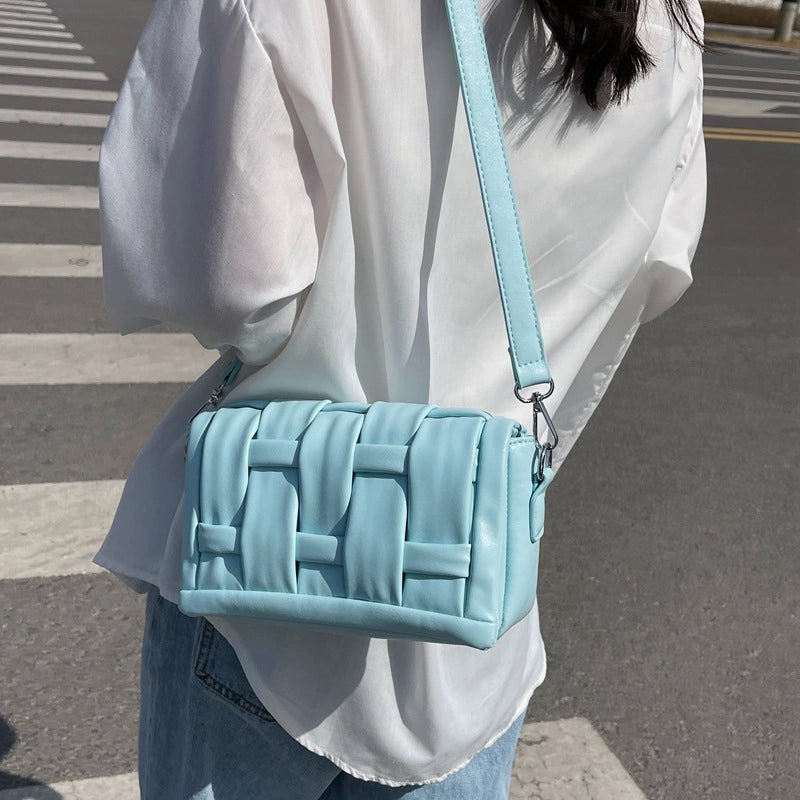 Women's Small Pu Leather Solid Color Streetwear Square Magnetic Buckle Square Bag