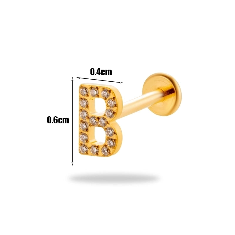 1 Piece Ear Cartilage Rings & Studs Minimalist  Flower Butterfly Pure Titanium Plating Inlay Zircon