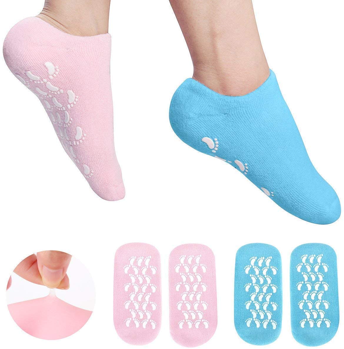 CRACK HEALS SILICONE MOISTURIZING GEL SOCKS