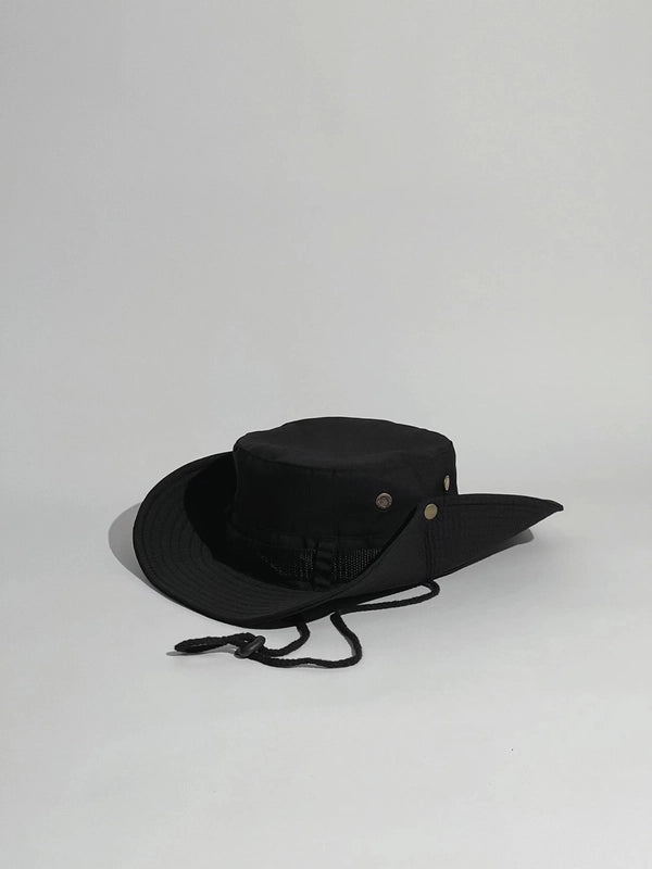 Unisex Tropical Solid Color Wide Eaves Bucket Hat