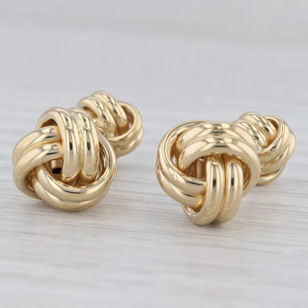 Knot Work Cufflinks 18k Yellow Gold Men's Suit Accessories