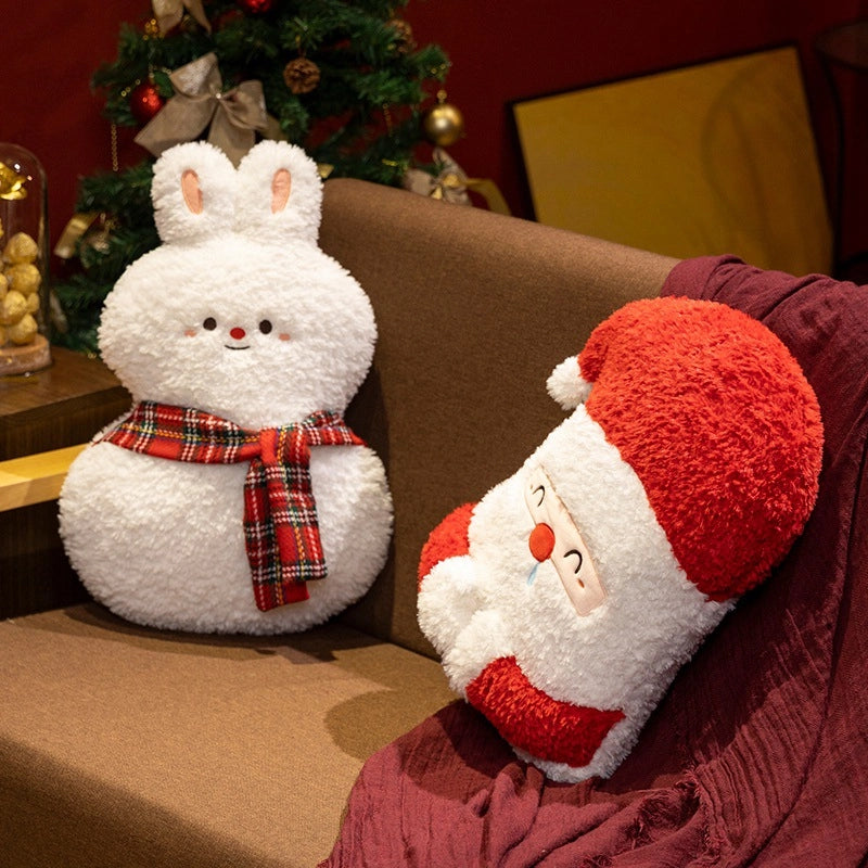 Santa Claus Doll Plush Toy Snowman Elk Tree Pillow Doll Gingerbread Man Holiday Gift New Product
