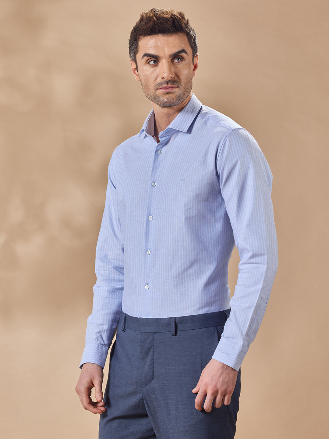 Men Blue Formal Shirt (CIDA)