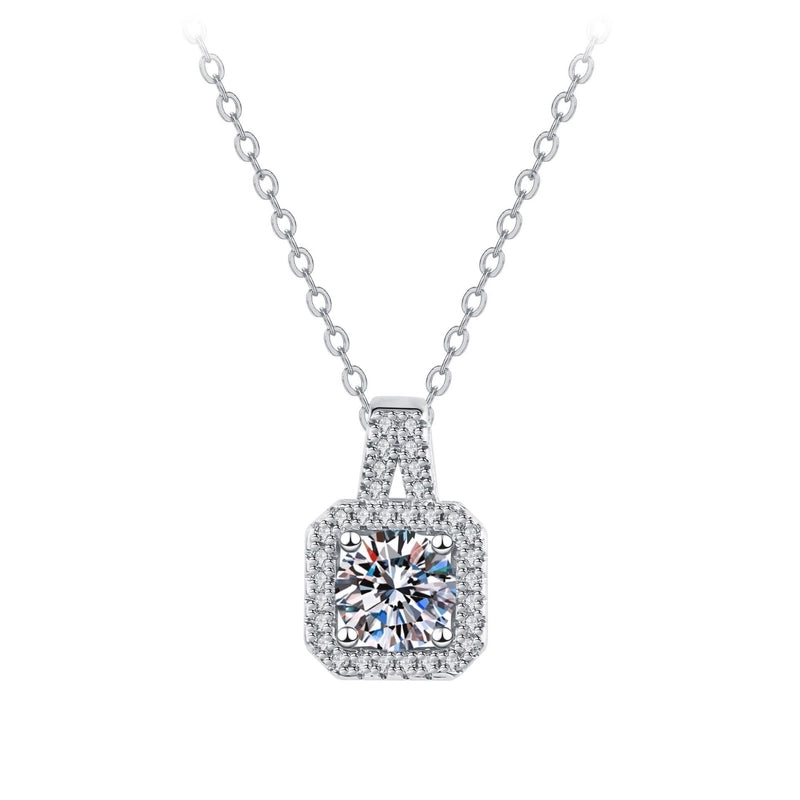Minimalist Shiny Round Water Droplets Bow Knot Copper Plating Inlay Zircon Silver Plated Pendant Necklace Necklace Pendant