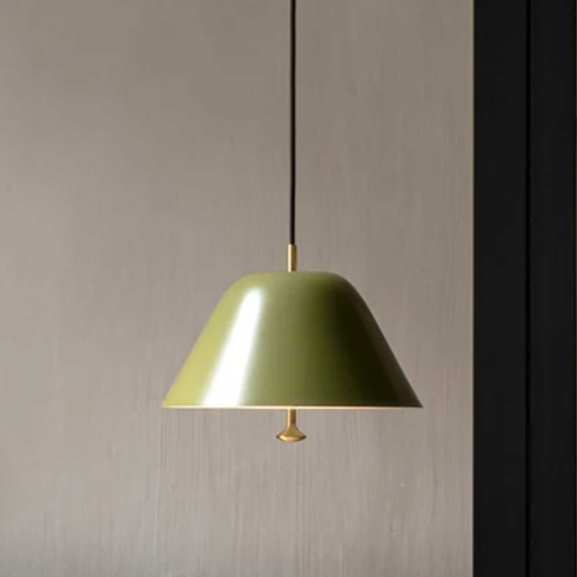 Audo Levitate Pendant Lamp (?40cm) . Sage Green/Brass