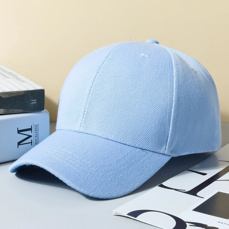 Hat Spring And Autumn New Solid Color Printable Logo Advertising Hat Sunscreen Cap Sports Baseball Cap Light Plate Cap