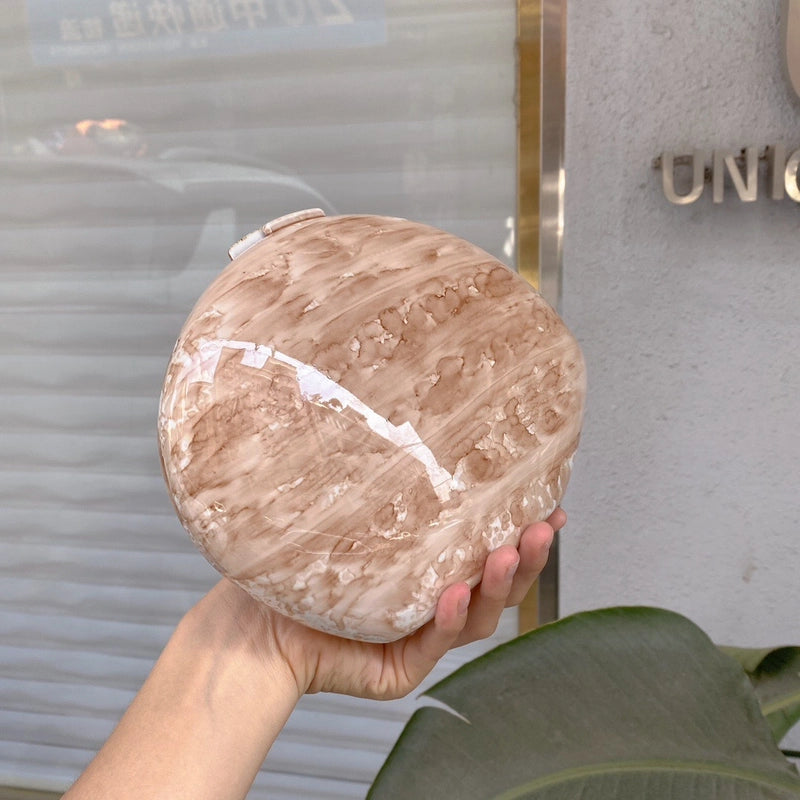 Pink Peach Color Rose Red Arylic Marble Shell Evening Bags