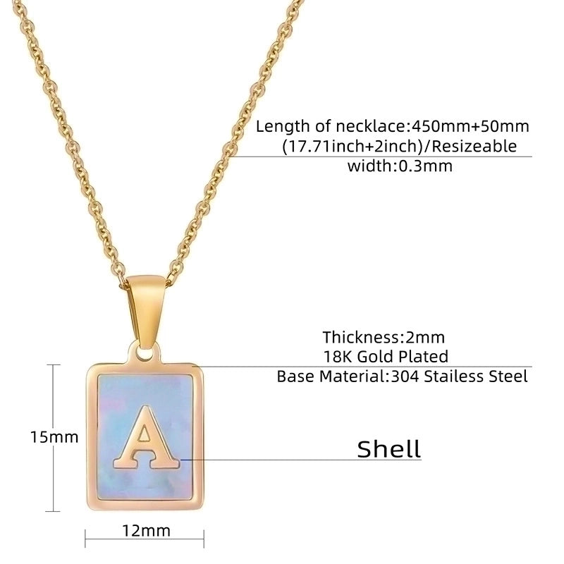 Fashion Letter Titanium Steel Necklace