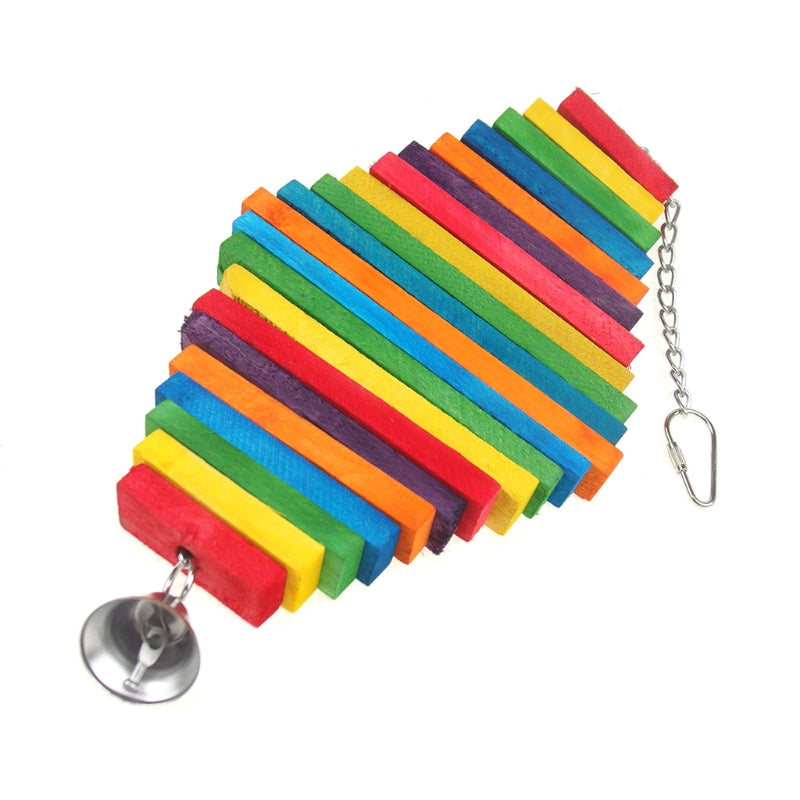 Bird Wood Chew Toy With Hanging Chain