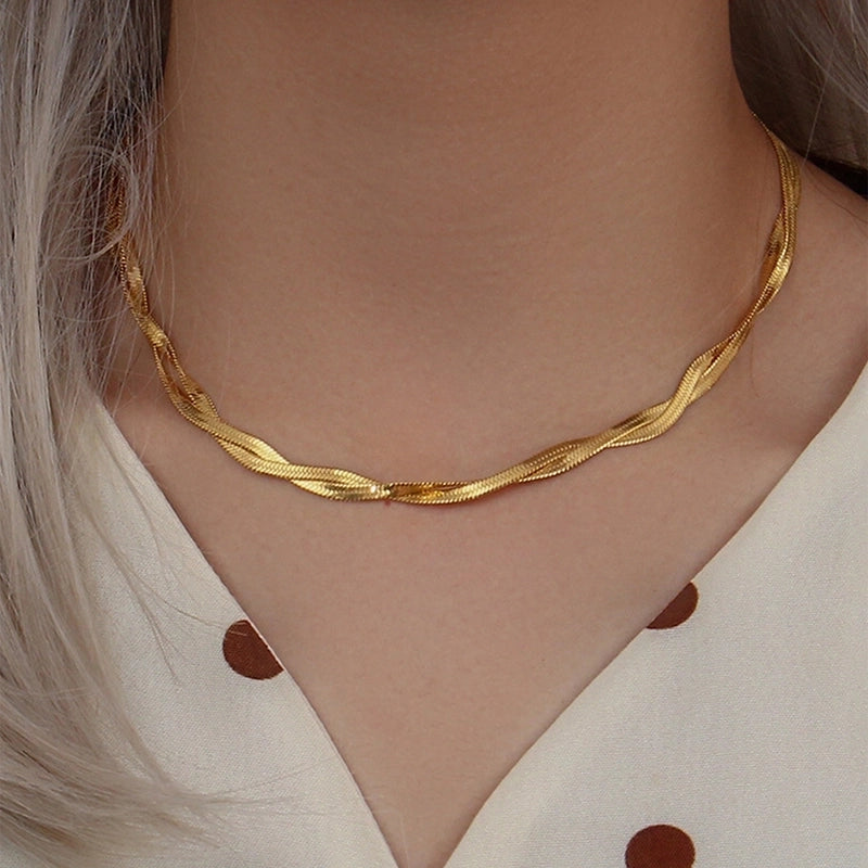 Minimalist Classic Style Solid Color 304 Stainless Steel Stainless Steel Necklaces