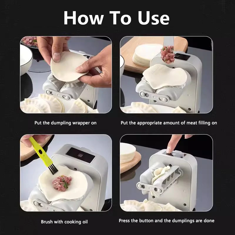 AUTOMATIC ELECTRIC DUMPLING MAKER 鈥?ADJUSTABLE SPEED & PRESSING KIT FOR PERFECT DUMPLINGS