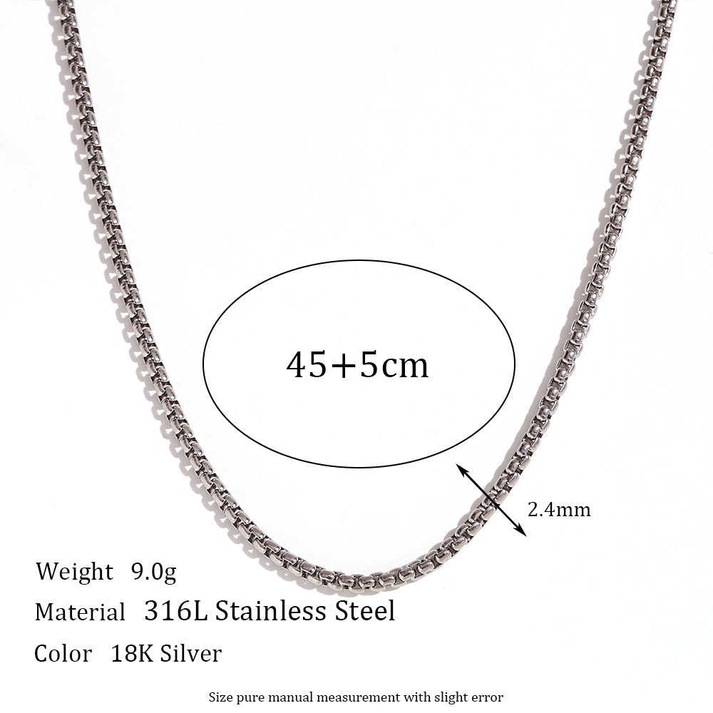 Minimalist Stripe Geometric Stainless Steel Electroplating Necklaces