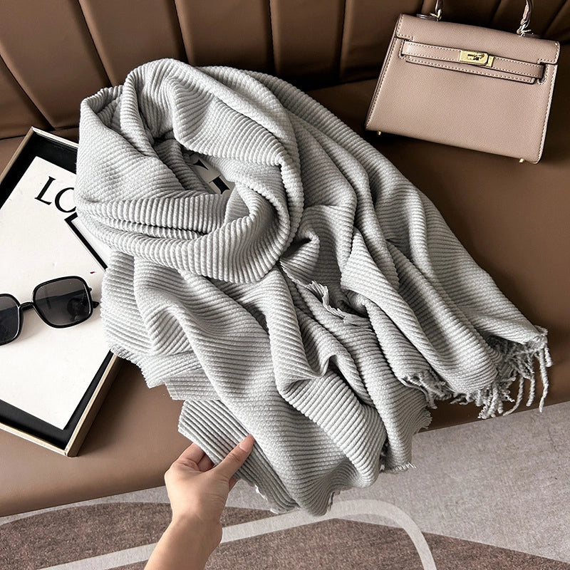 Women's Basic Solid Color Polyester Scarf