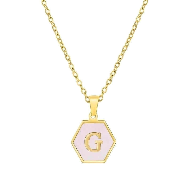 Modern Style Letter 304 Stainless Steel 18K Gold Plated Plating Stainless Steel Necklaces