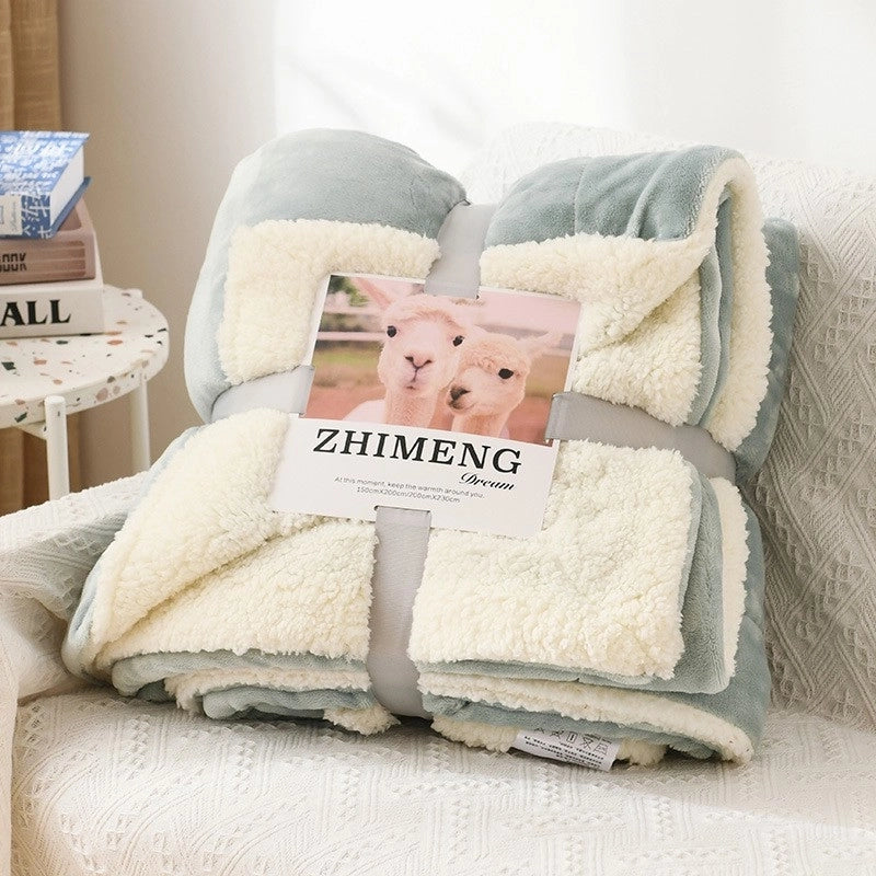 Retro Solid Color Polyester Blanket
