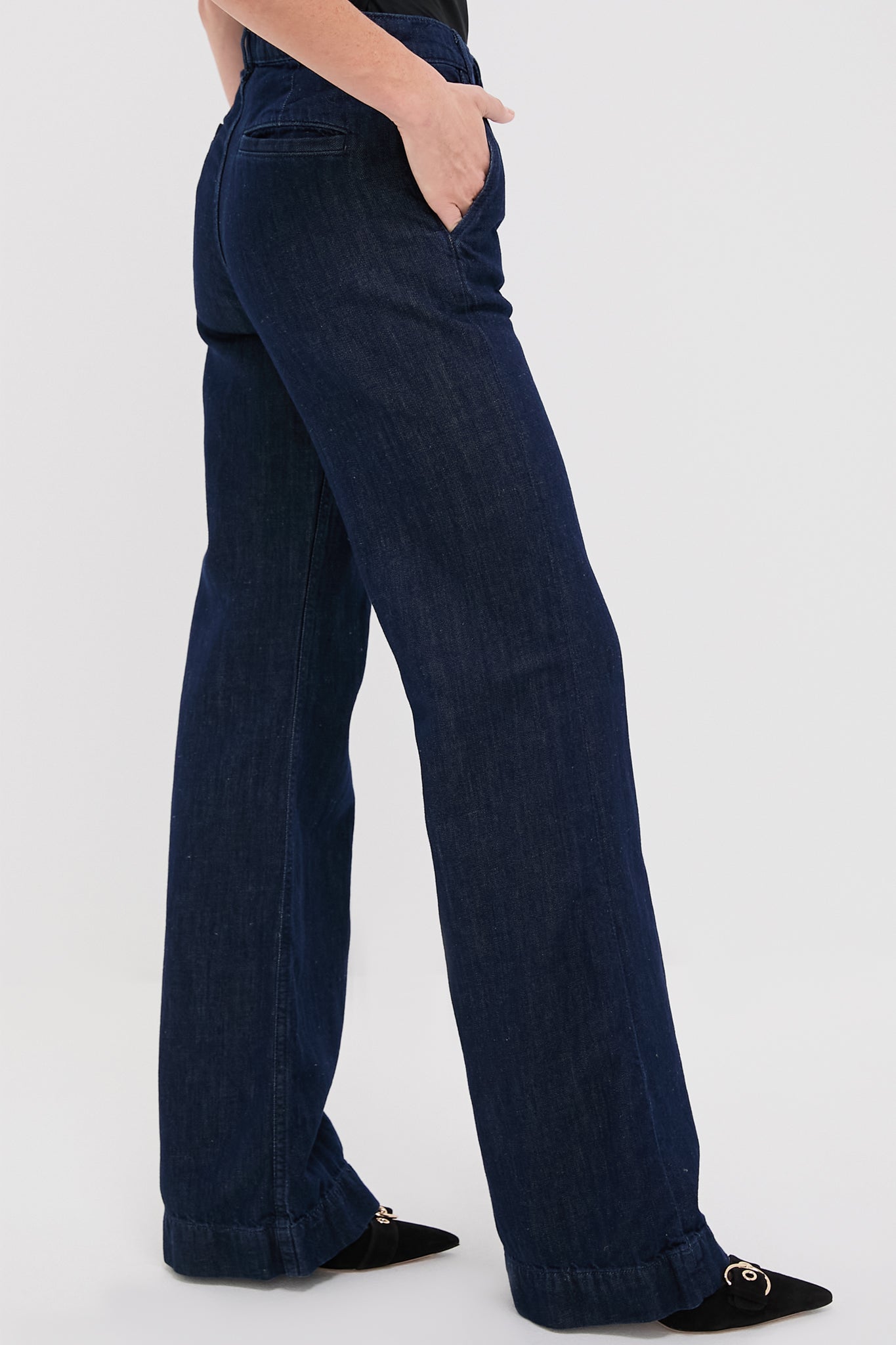 Indigo Linen Denim Trouser