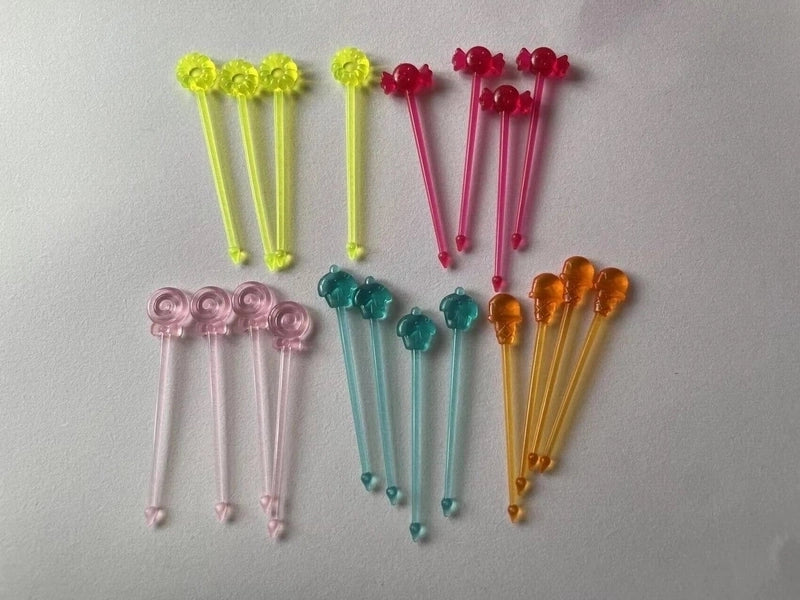 Cute Cartoon Plastic Fruit Fork 1 Set