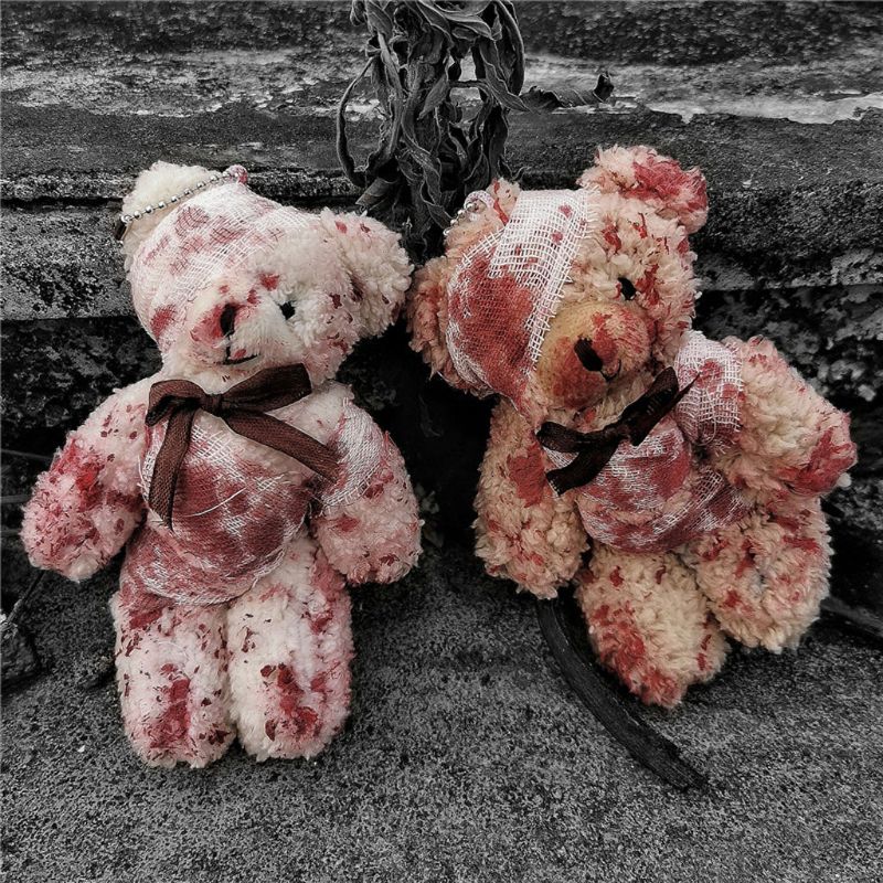 Bloody Teddy Bear Keychain