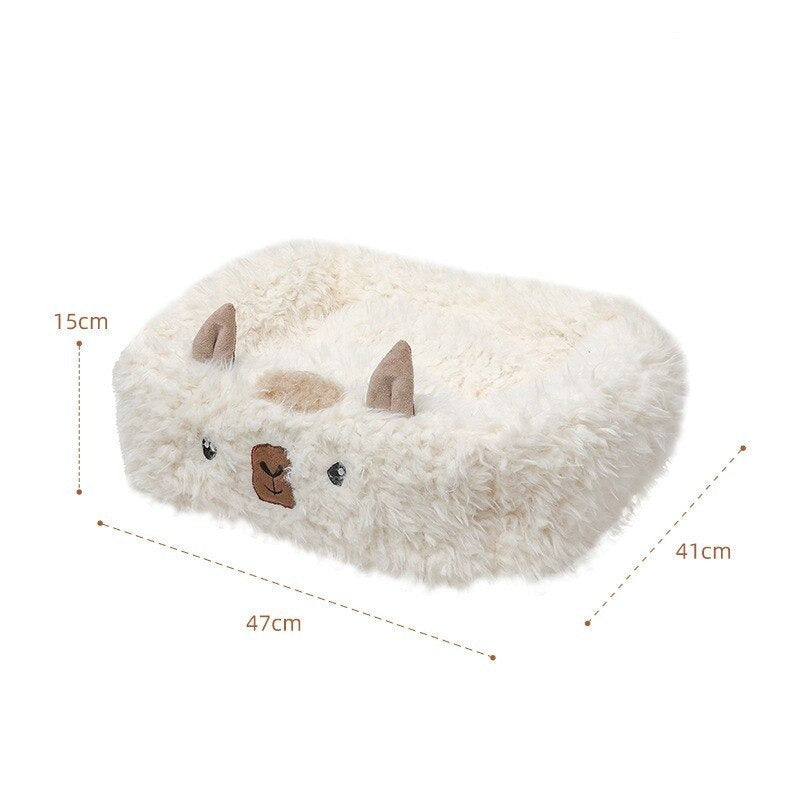 Alpaca Shaped Pet Bed