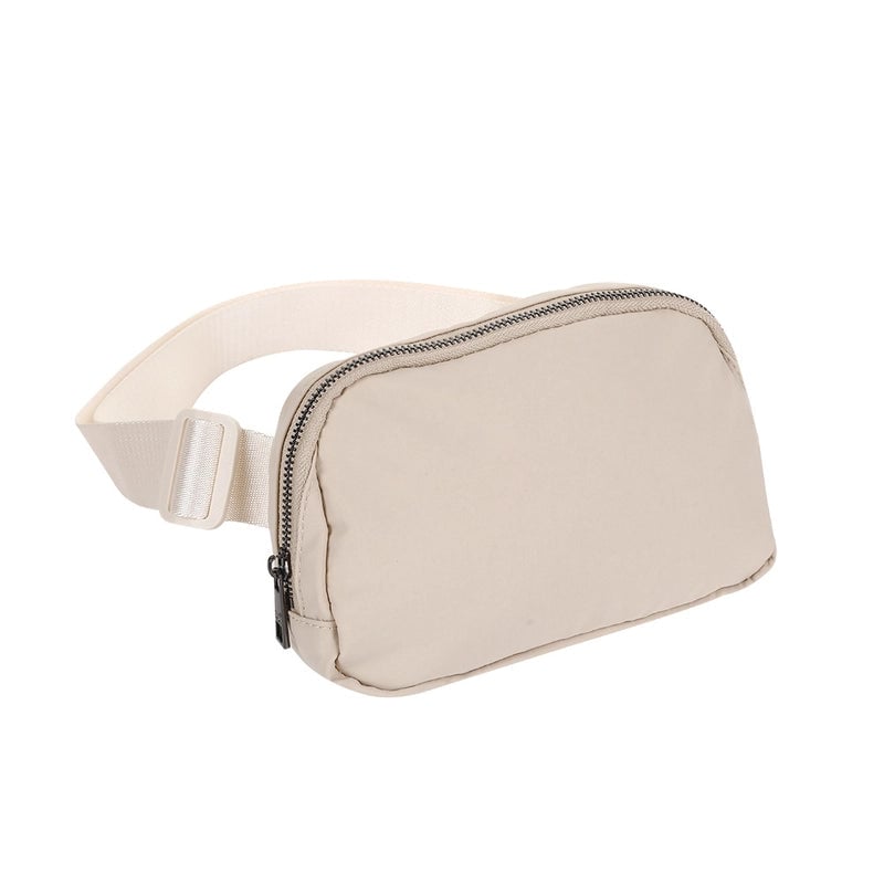 Unisex Basic Solid Color Nylon Waist Bags