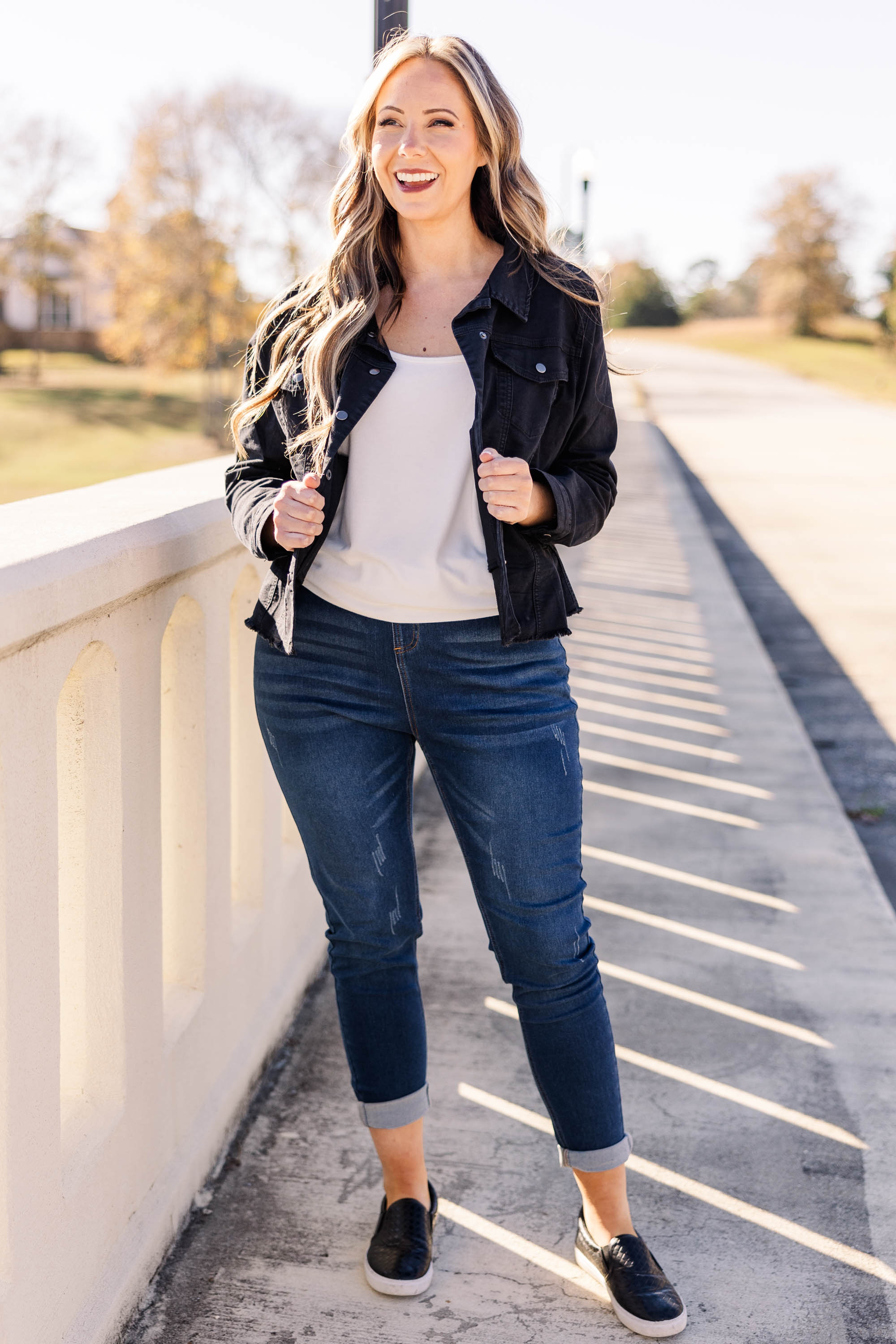 Button Down To Play Jacket. Black