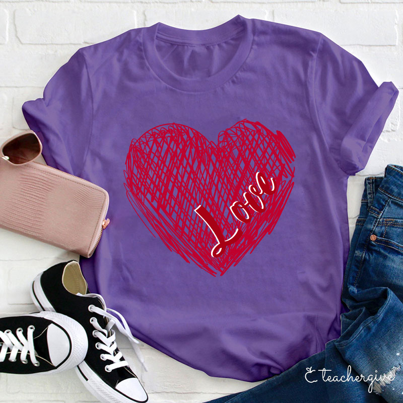 Love Heart Teacher T-Shirt