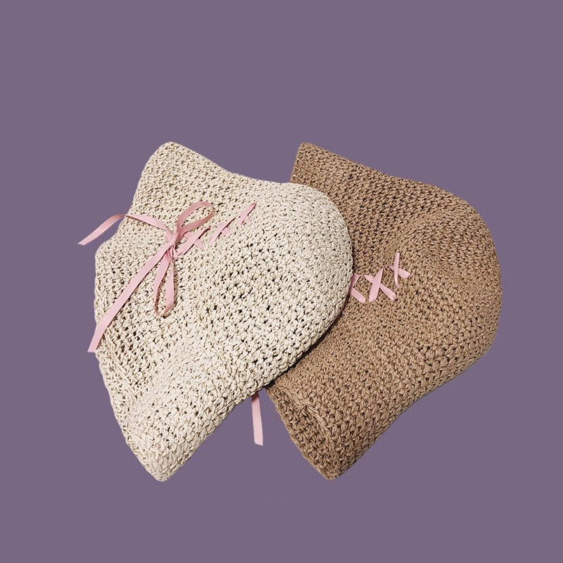 Women's Elegant Minimalist Bow Knot Big Eaves Straw Hat