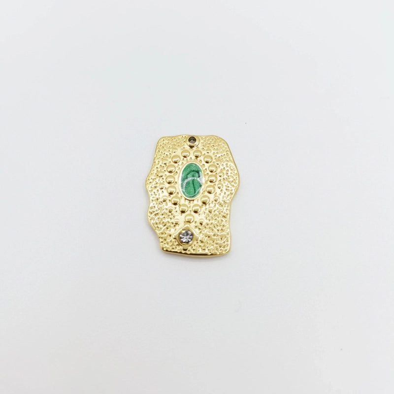 Fashion Round Water Droplets 304 Stainless Steel Natural Stone Zircon 14K Gold Plated Plating Inlay Stainless Steel Necklaces