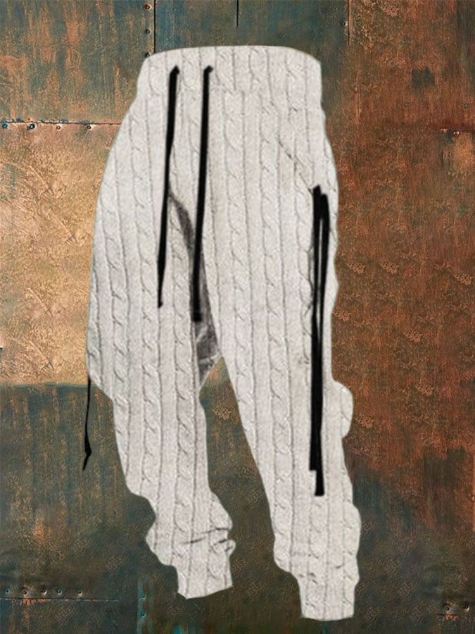 Men's Vintage Print Casual Pants