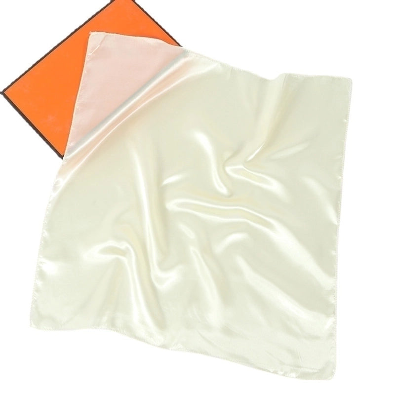 Women's Minimalist Solid Color Polyester Silk Scarf