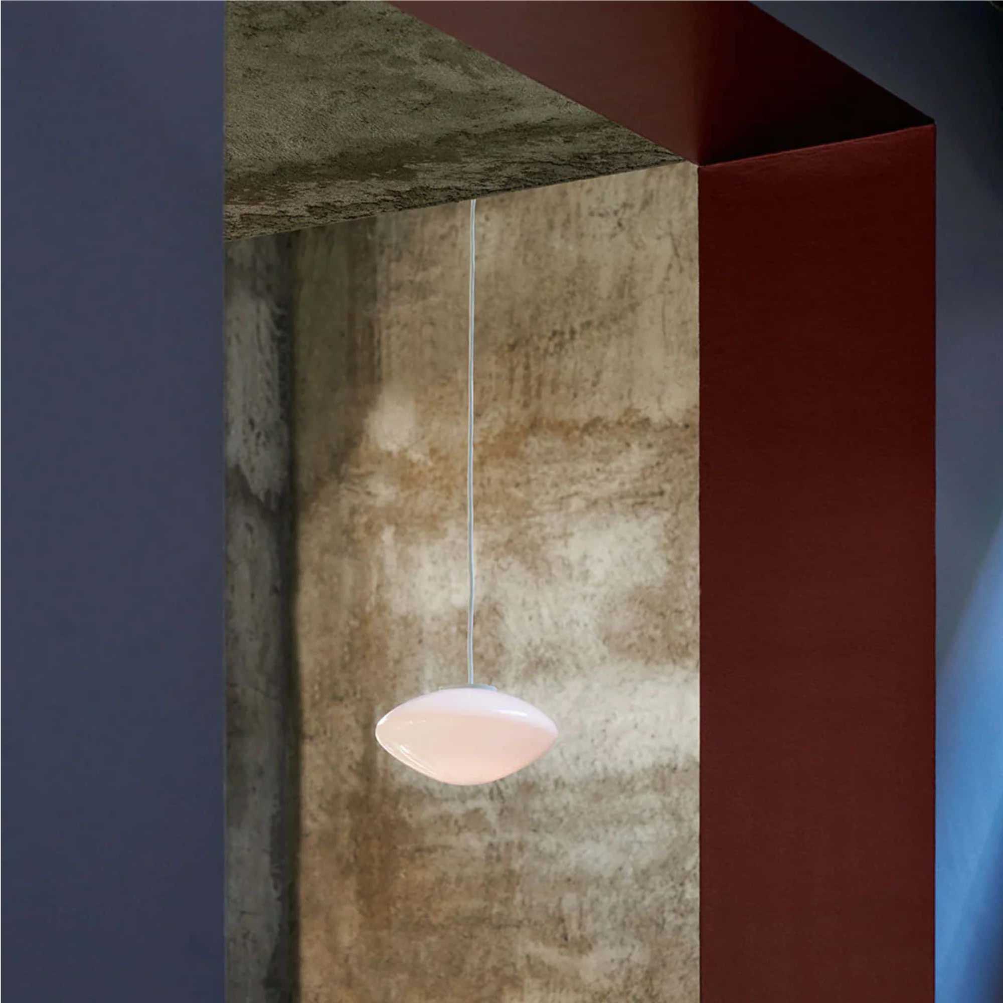 Tradition AP15 Mist Pendant Lamp. Matt White/Opal Glass